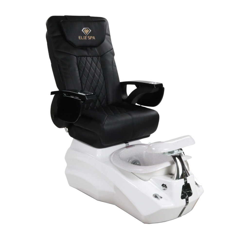 Pedicure Spa Chair - Zeta Black | Black | White Pedicure Chair