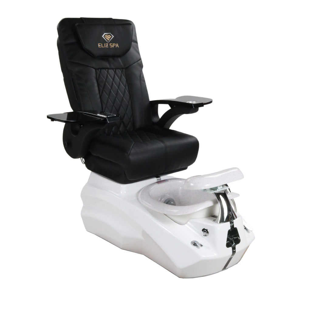 Pedicure Spa Chair - Zeta Black | Black | White Pedicure Chair