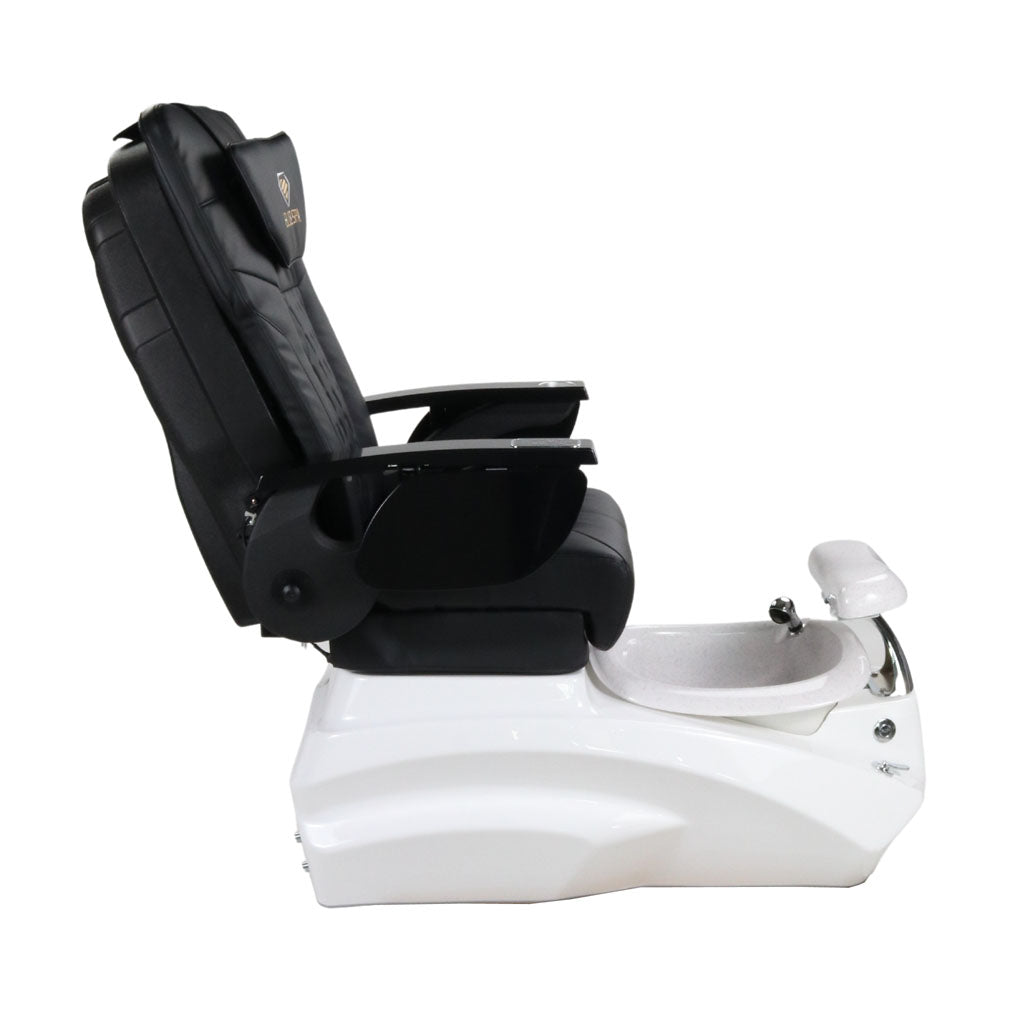 Pedicure Spa Chair - Zeta Black | Black | White Pedicure Chair