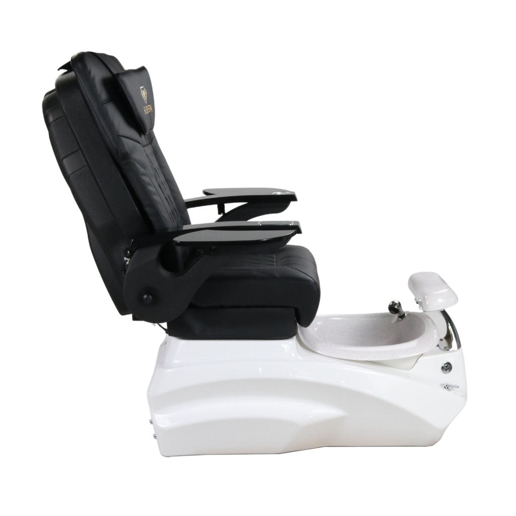 Pedicure Spa Chair - Zeta Black | Black | White Pedicure Chair