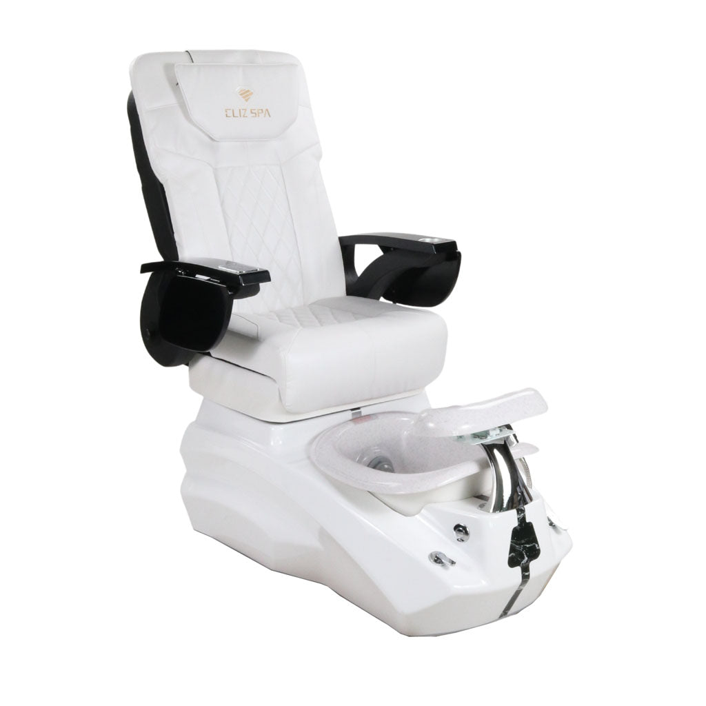 Pedicure Spa Chair - Zeta Black | White | White Pedicure Chair