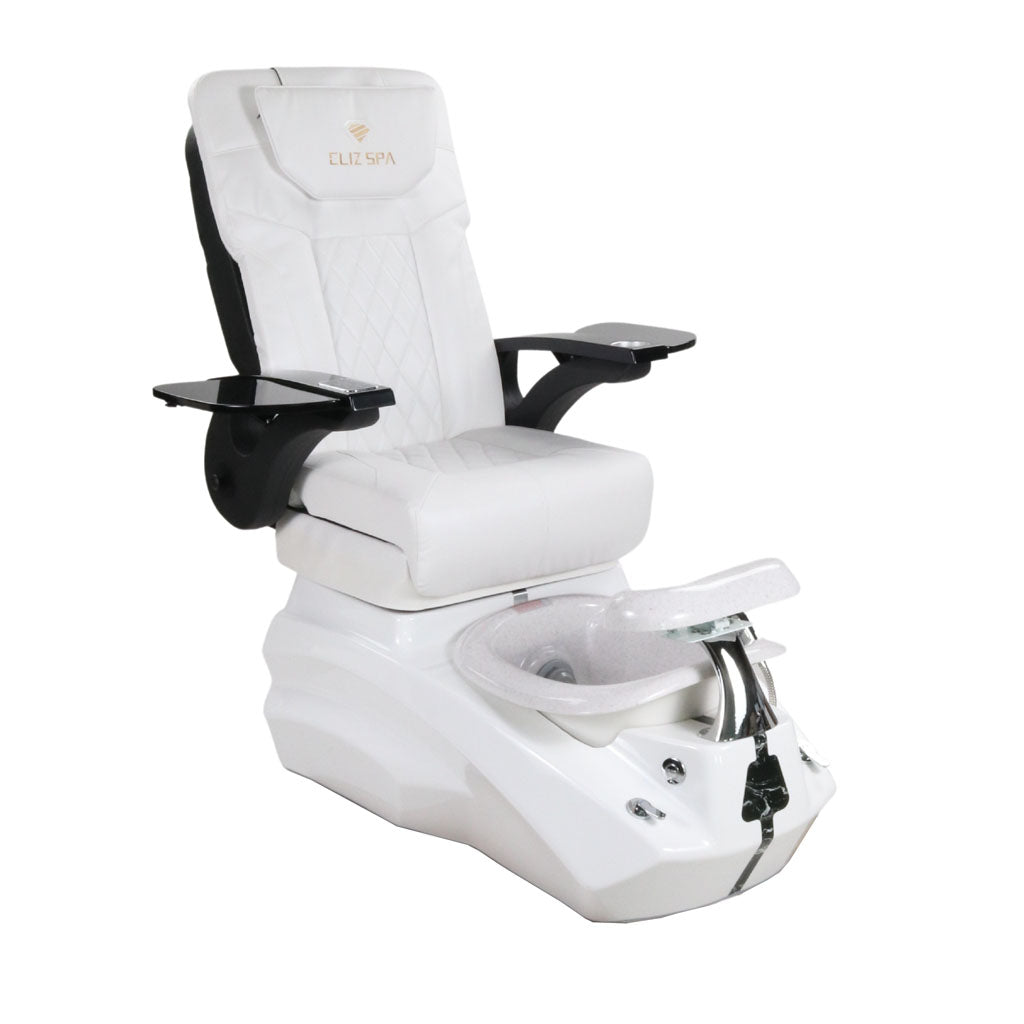 Pedicure Spa Chair - Zeta Black | White | White Pedicure Chair