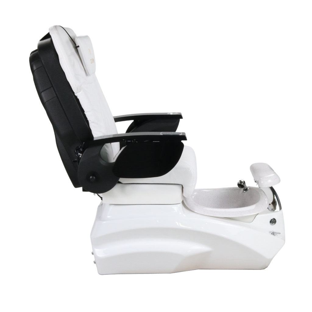Pedicure Spa Chair - Zeta Black | White | White Pedicure Chair
