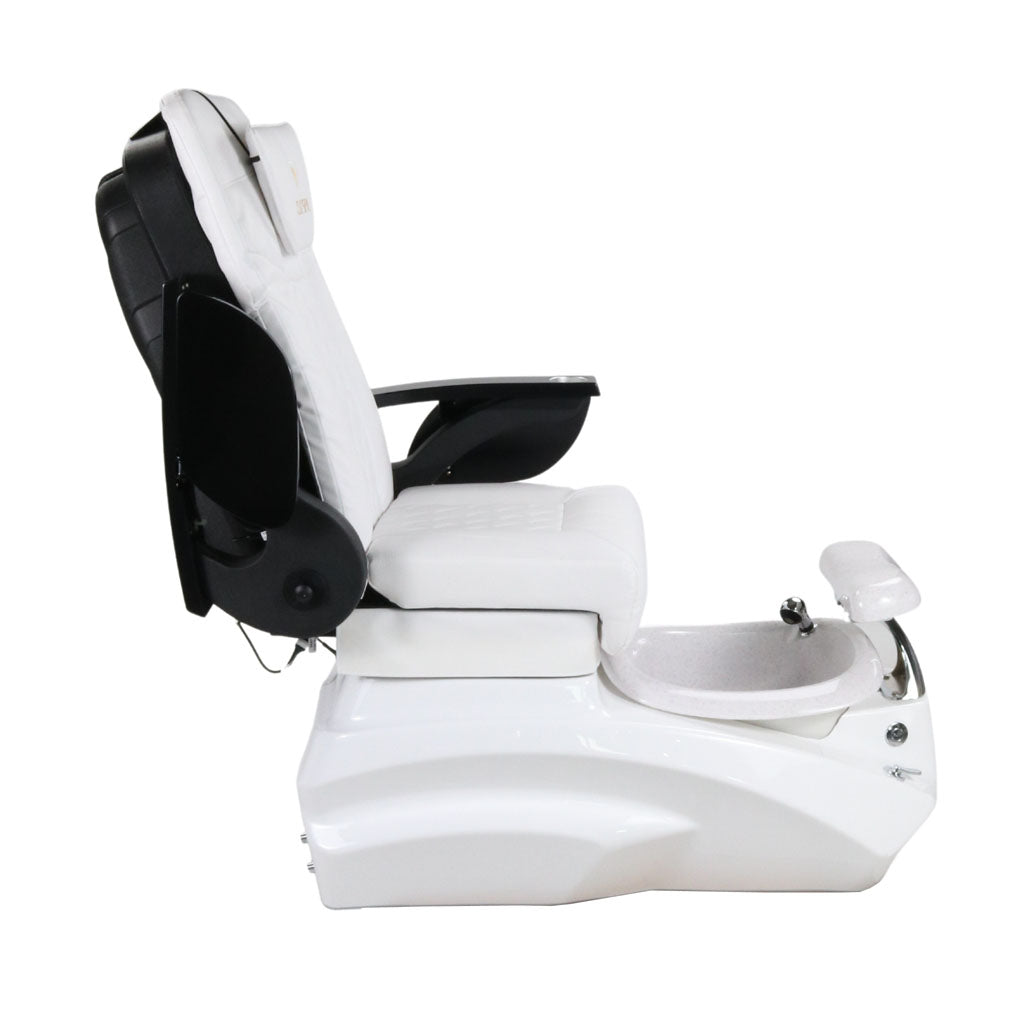 Pedicure Spa Chair - Zeta Black | White | White Pedicure Chair