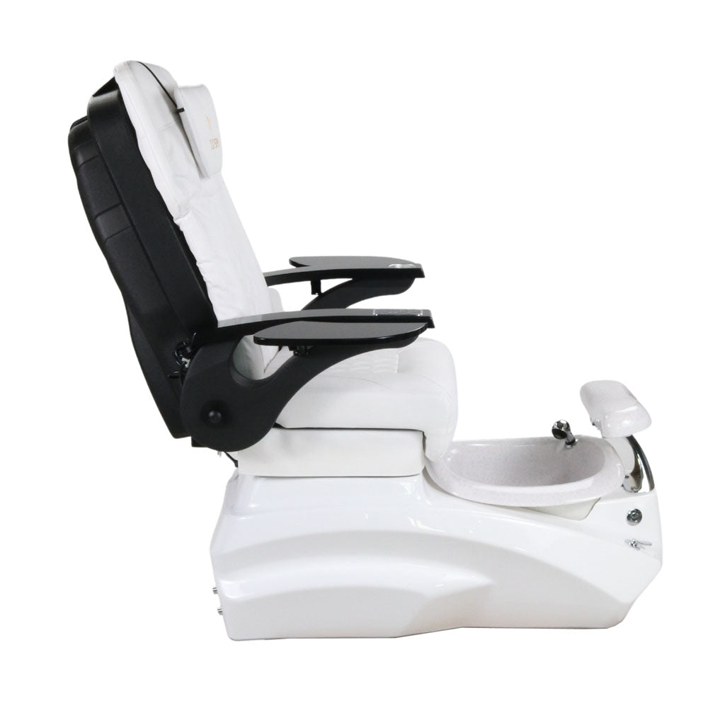 Pedicure Spa Chair - Zeta Black | White | White Pedicure Chair