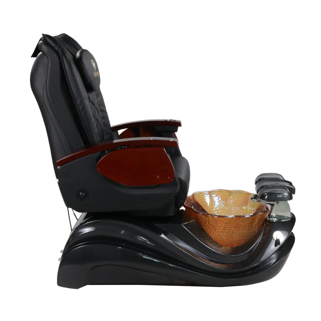 Pedicure Spa Chair - Phoenix Wood | Black | Black Pedicure Chair