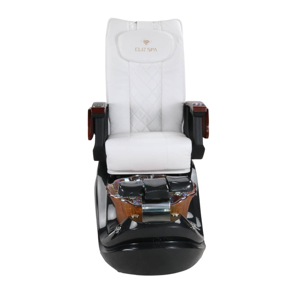 Pedicure Spa Chair - Phoenix Wood | White | Black Pedicure Chair