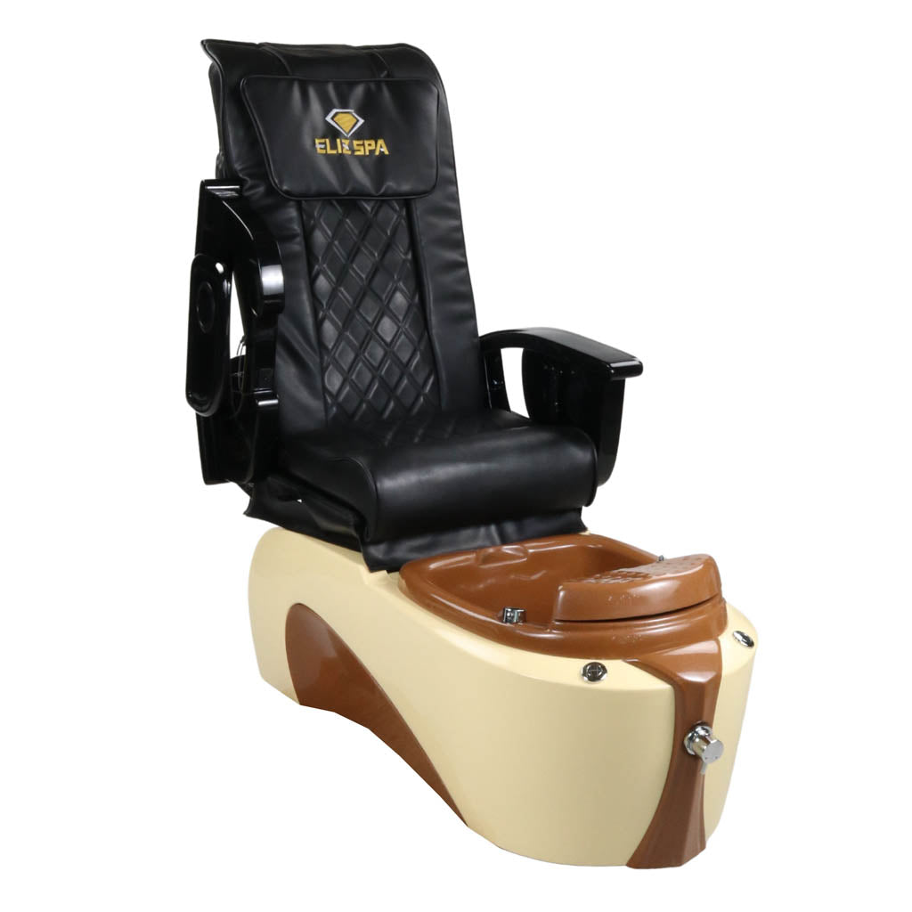 Pedicure Spa Chair - Toffee Black | Black | Cream Pedicure Chair
