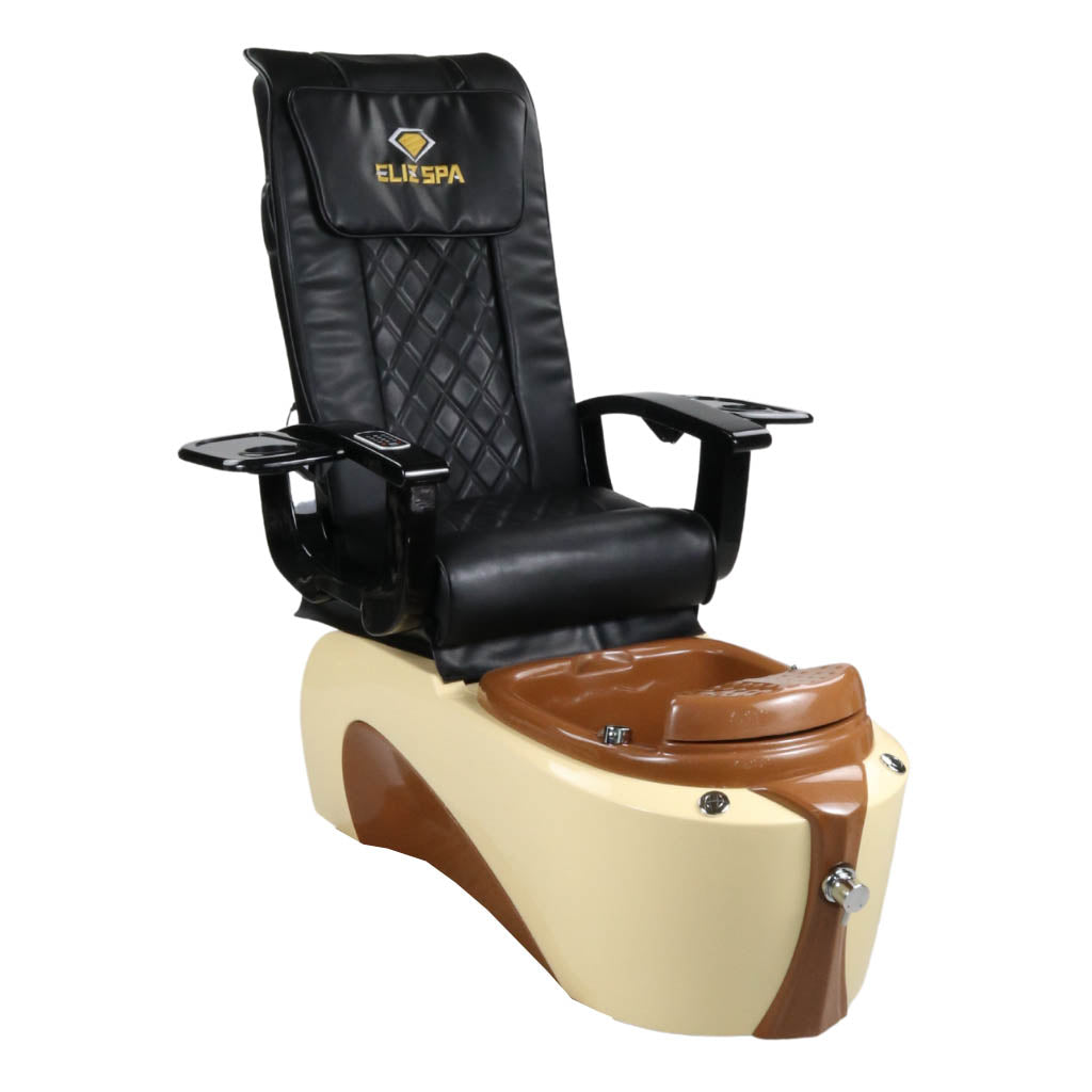 Pedicure Spa Chair - Toffee Black | Black | Cream Pedicure Chair