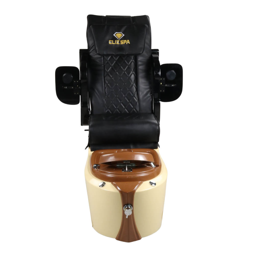 Pedicure Spa Chair - Toffee Black | Black | Cream Pedicure Chair