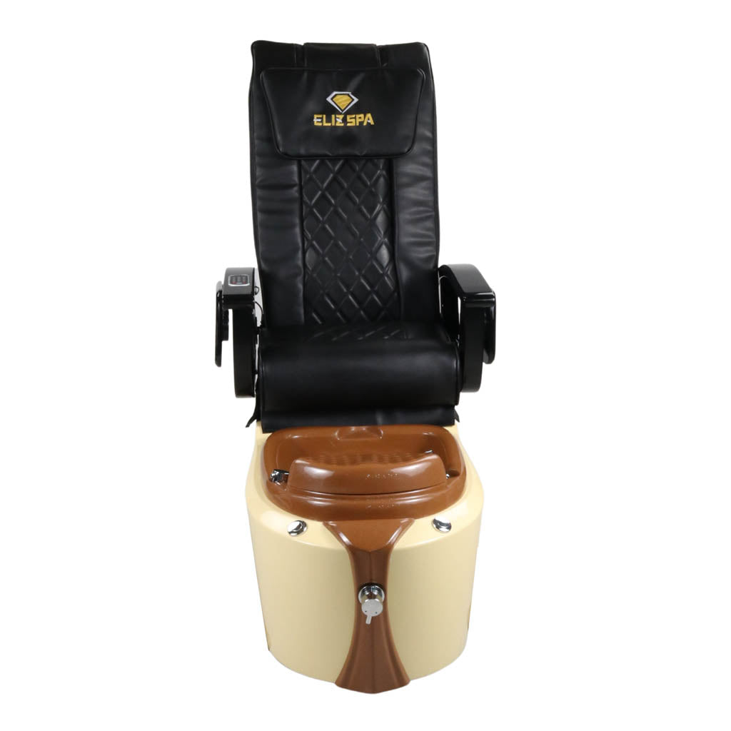 Pedicure Spa Chair - Toffee Black | Black | Cream Pedicure Chair