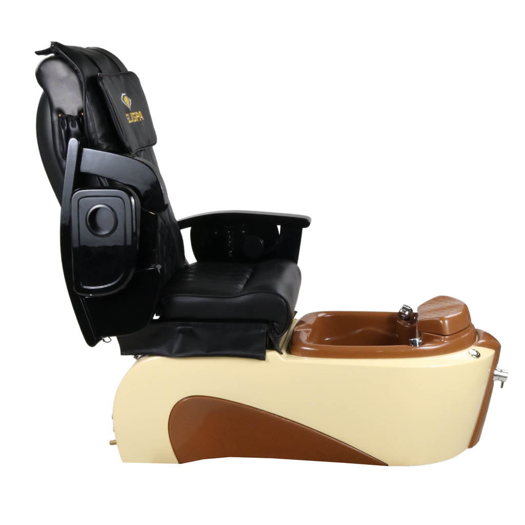Pedicure Spa Chair - Toffee Black | Black | Cream Pedicure Chair