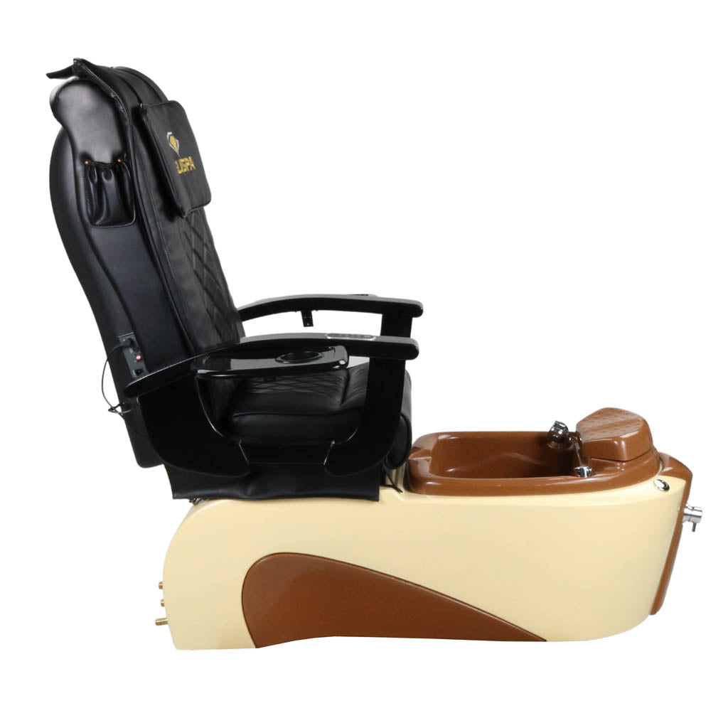Pedicure Spa Chair - Toffee Black | Black | Cream Pedicure Chair