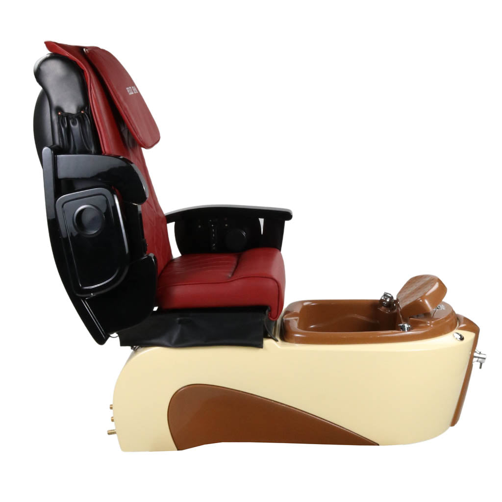 Pedicure Spa Chair - Toffee Black | Red | Cream Pedicure Chair