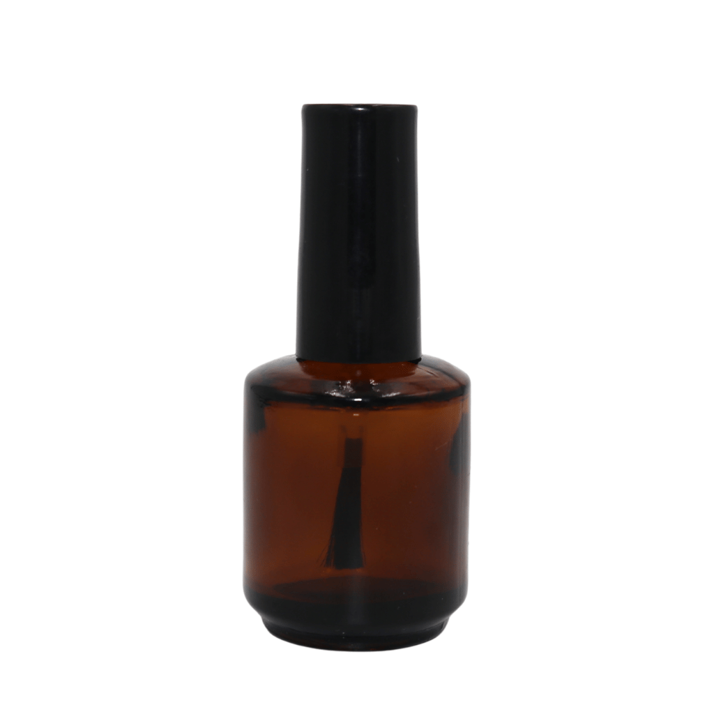 Empty Nail Polish Bottle Amber 15ml - 10pk