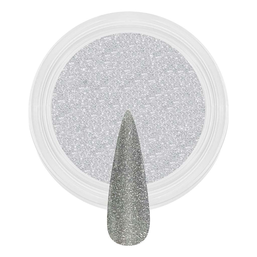 Reflective Dip & Acrylic Powder - D145 Silver Sparkle Diamond Nail Supplies