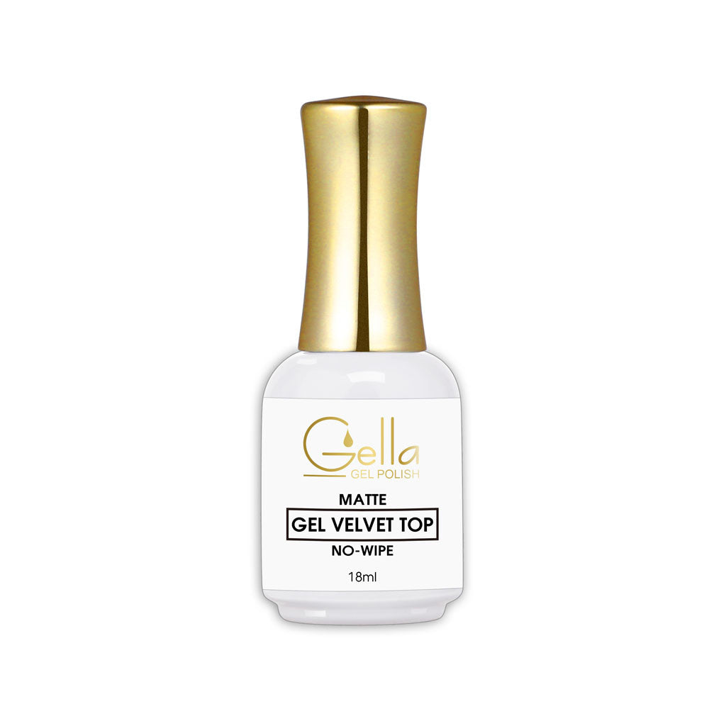 Gella Top Coat - Velvet Matte Long Duration No Wipe Diamond Nail Supplies