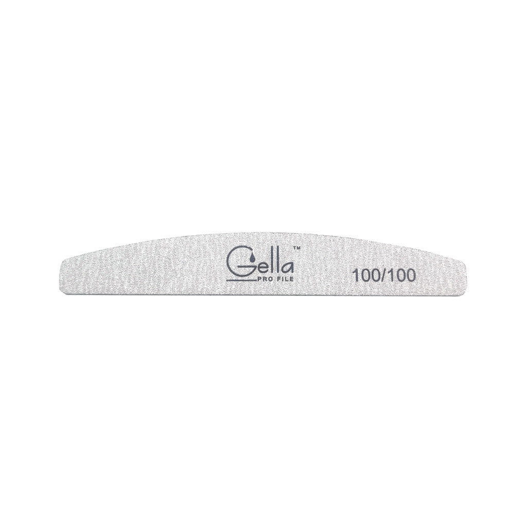 Gella Half Moon Zebra Pro File 100/100 Diamond Nail Supplies