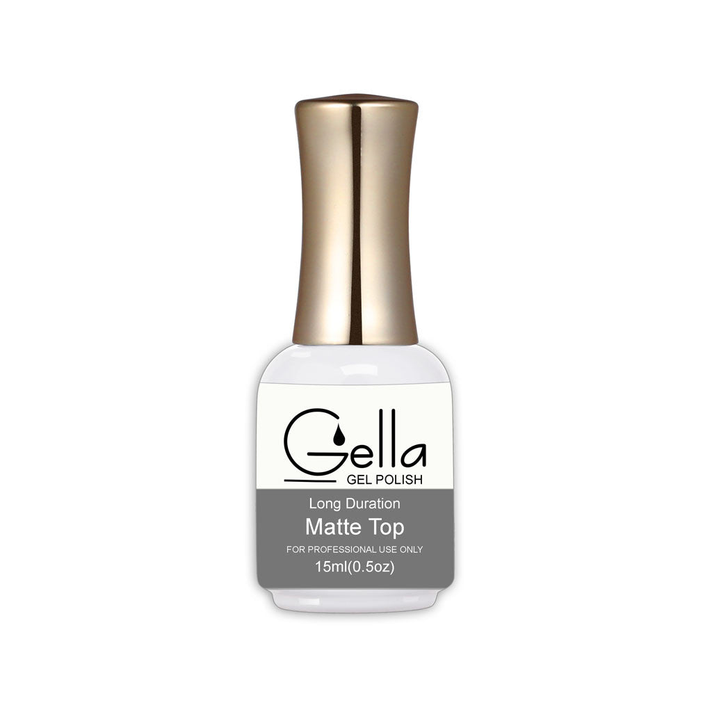 Gella Top Coat - Velvet Matte Long Duration No Wipe Diamond Nail Supplies