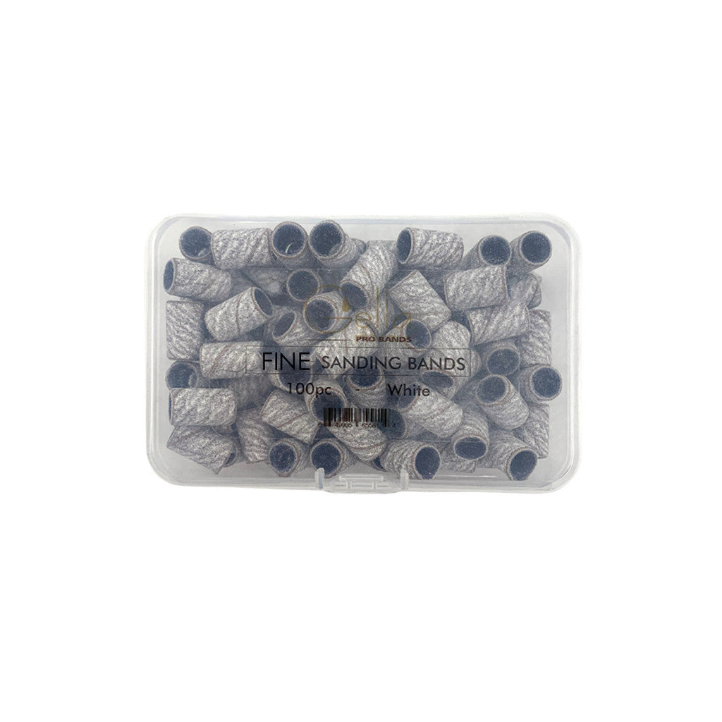 GE Sanding Bands Fine White 100pc Diamond Nail Supplies