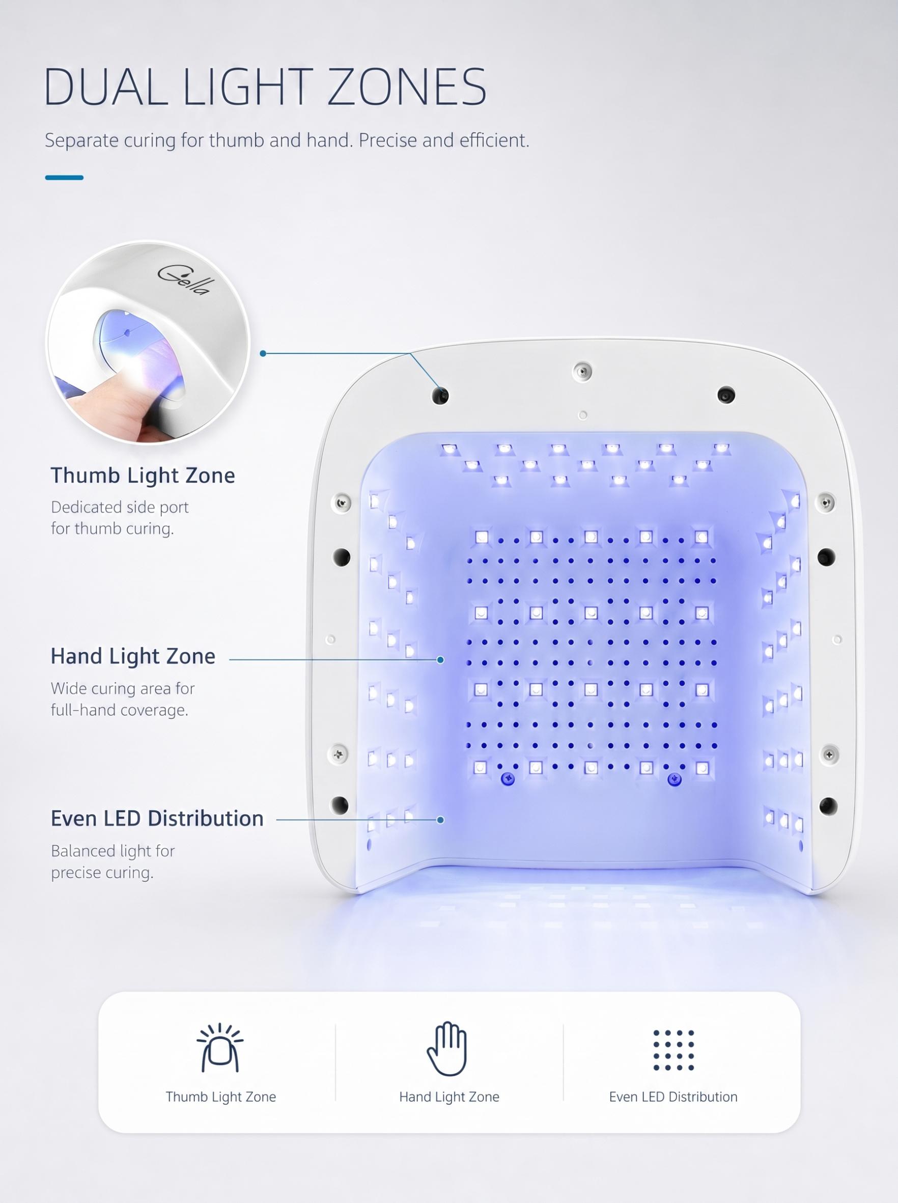 Nail Lamp - Dual Zone White