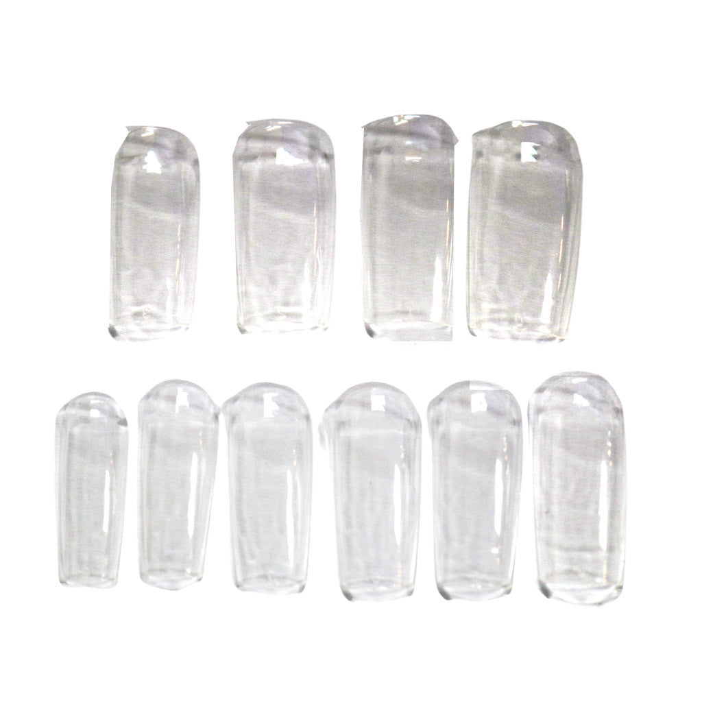 Gella Full Tips Square Medium Clear 1-9 504pc Diamond Nail Supplies