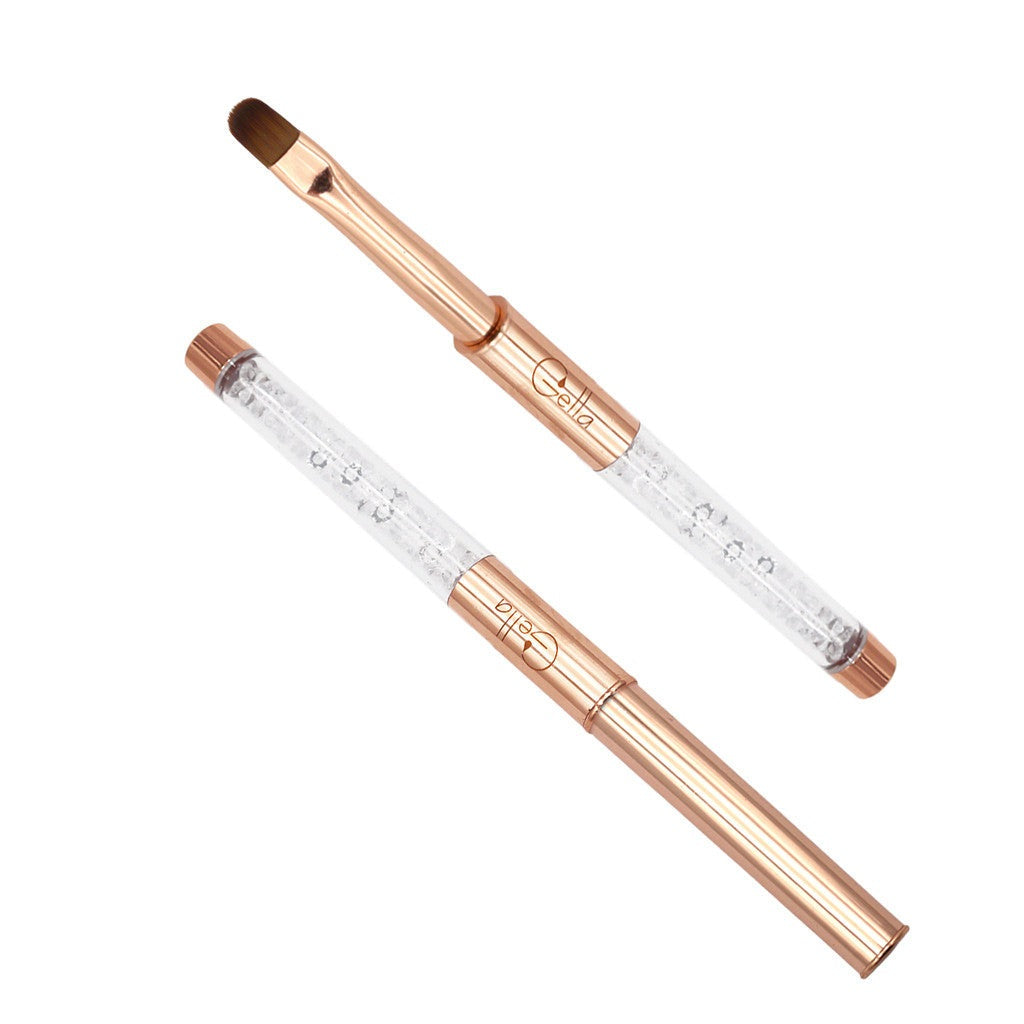 Rose Gold Crystal Oval Brush Diamond Nail Supplies