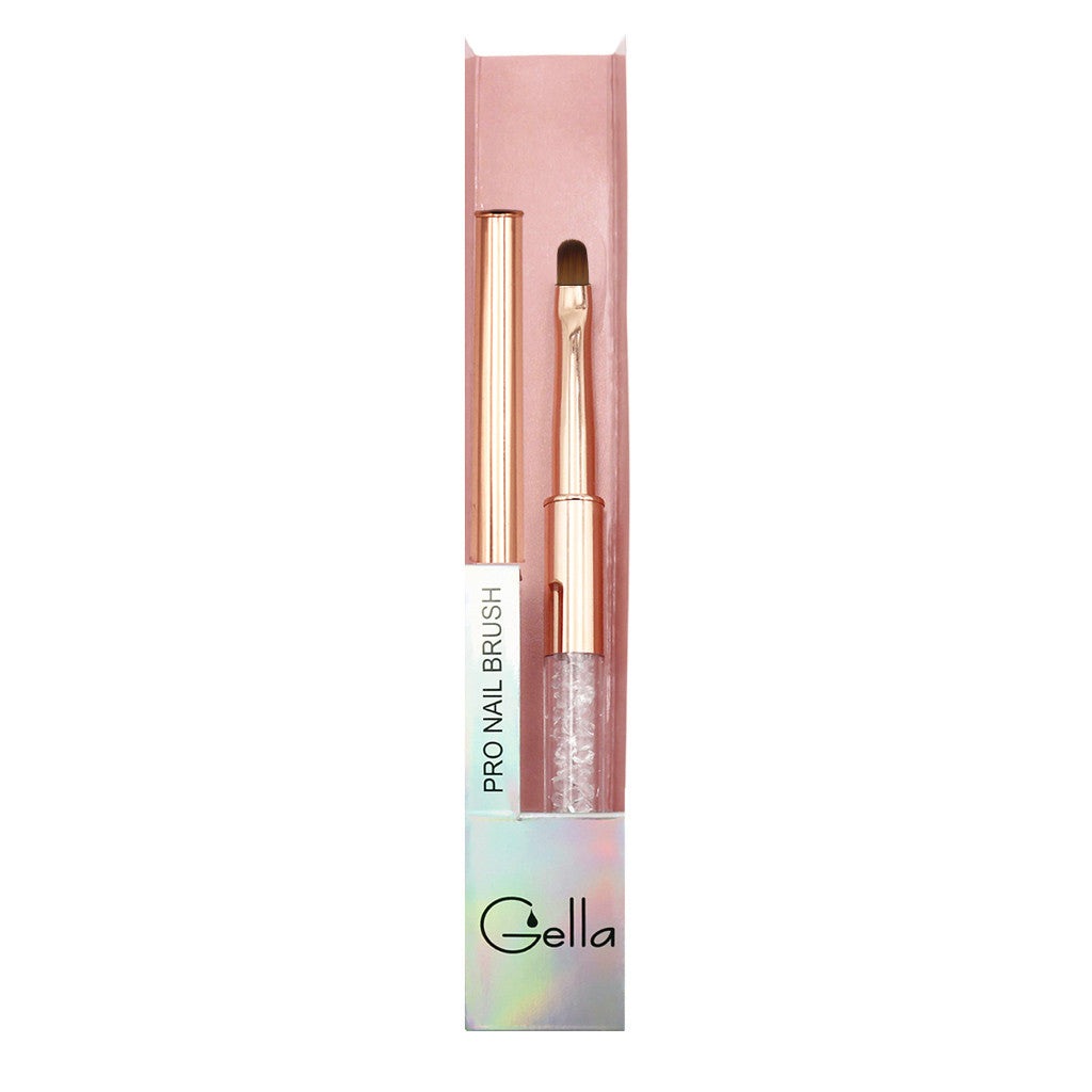 Rose Gold Crystal Oval Brush Diamond Nail Supplies