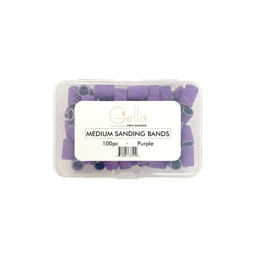 GE Sanding Bands Medium Purple 100pc Diamond Nail Supplies