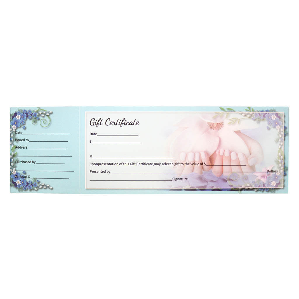 Gift Certificate Blue - 25 pcs Diamond Nail Supplies