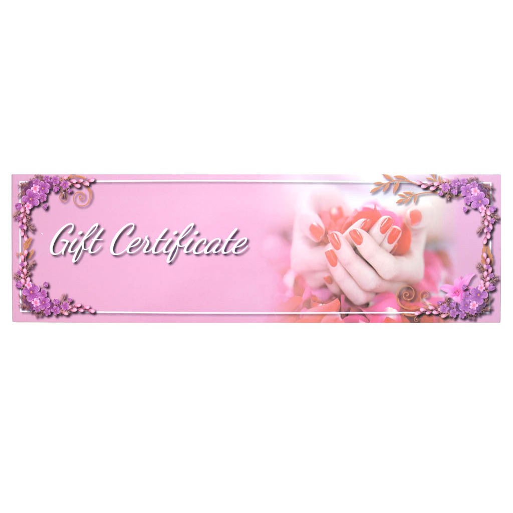 Gift Certificate Pink - 25 pcs Diamond Nail Supplies