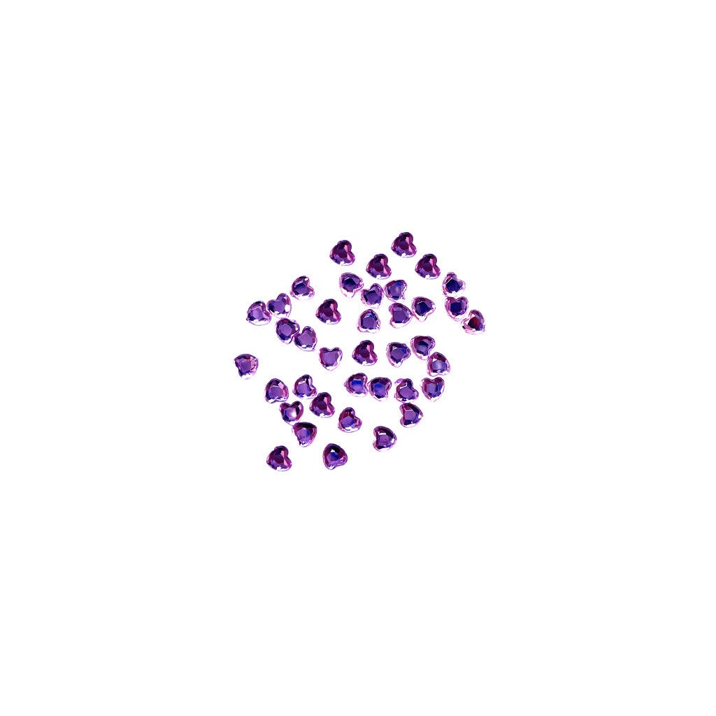 Rhinestone Heart Purple Diamond Nail Supplies