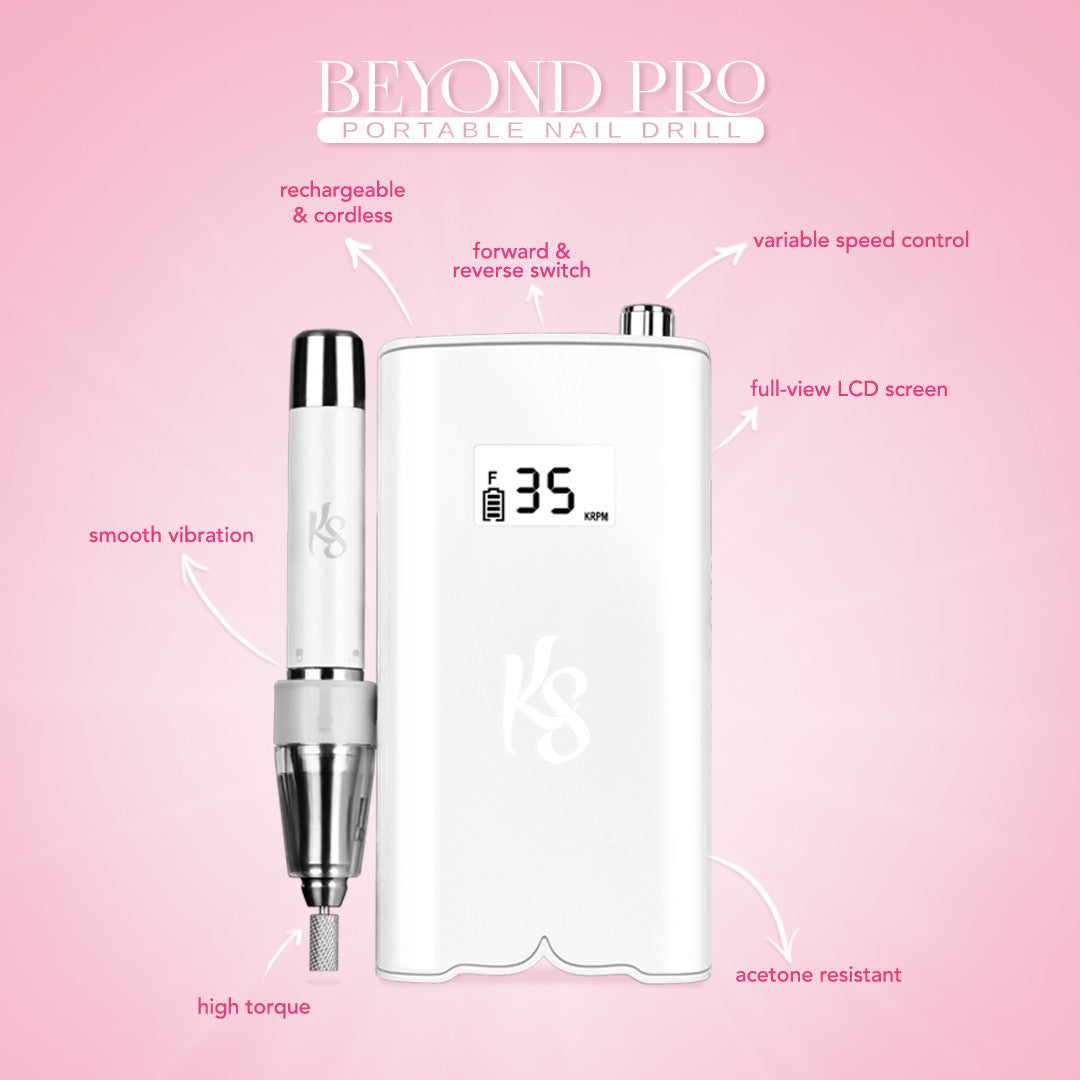 Kiara Sky Beyond PRO Portable Drill White Diamond Nail Supplies