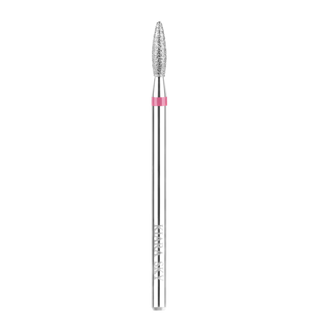 Drill Bit Flame Shape Coarse Silver 3/32" Diamond Nail Supplies