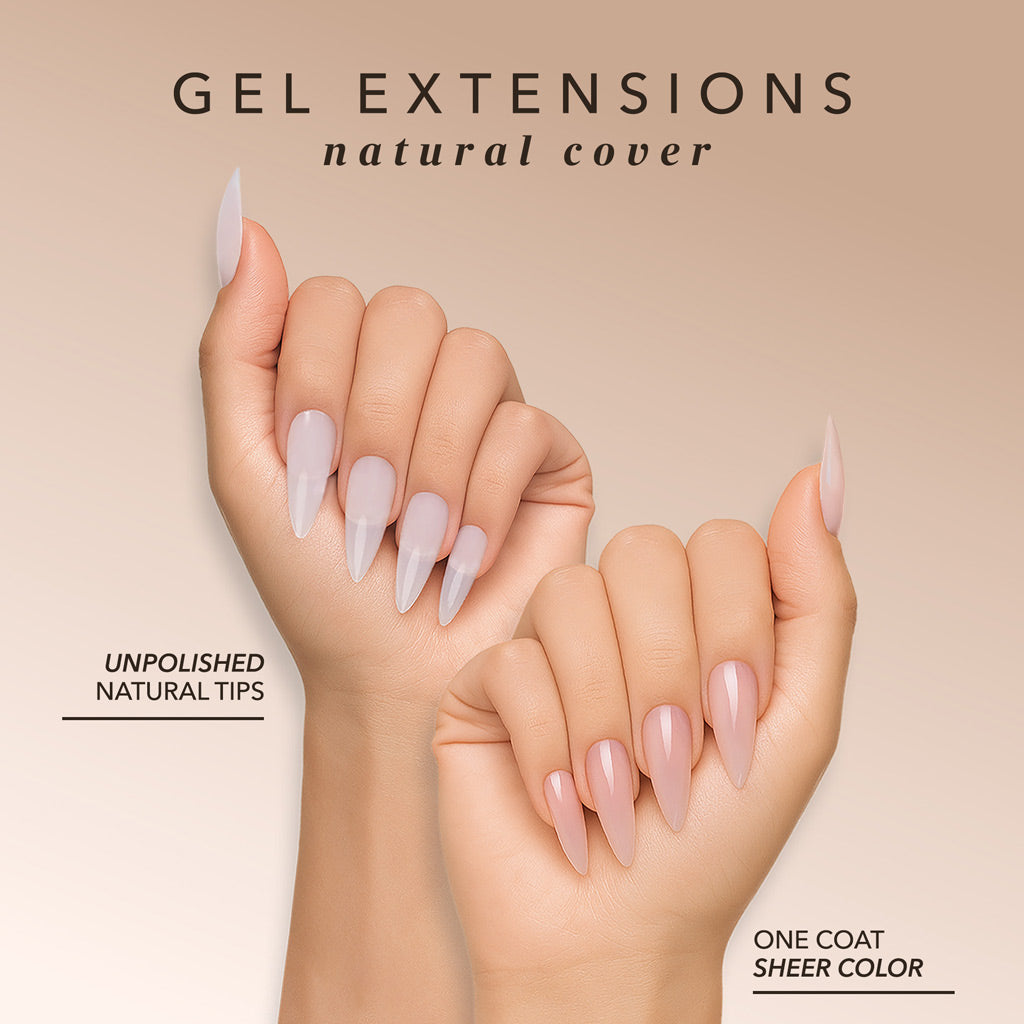 Natural Gel Extensions - NNAS Almond Short