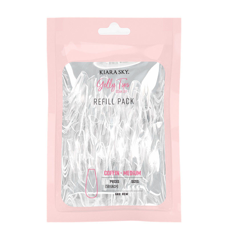 Gelly Tip Refill Pack - CM Medium Coffin Diamond Nail Supplies