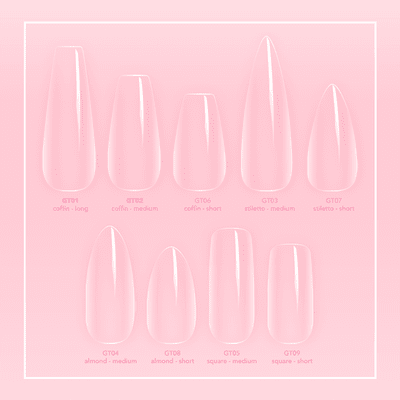 Gelly Tip - GT08 Short Almond Diamond Nail Supplies