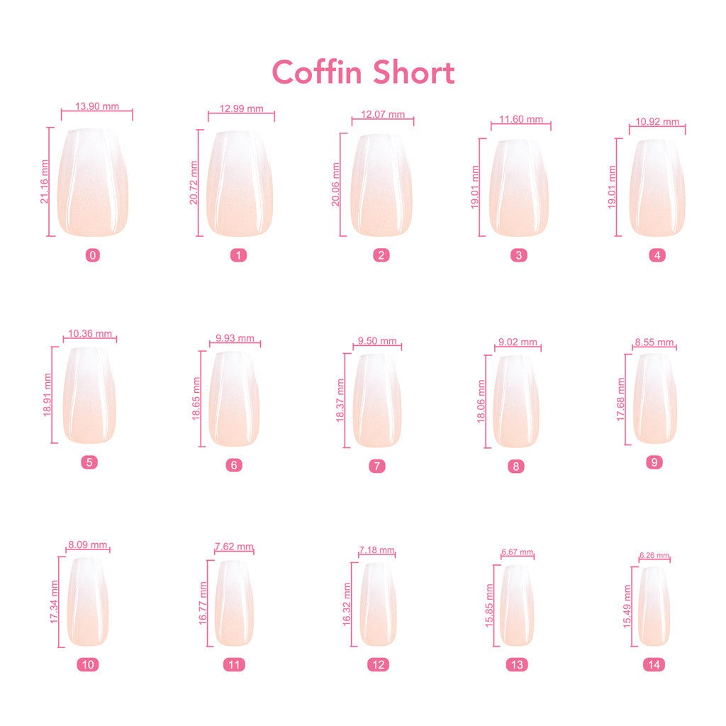 xPress Pro Press-On Nail Tips - XPCS02 Peachy Ombre Diamond Nail Supplies