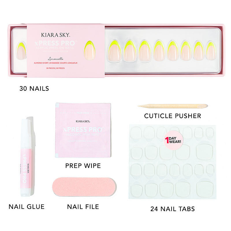 xPress Pro Press-On Nail Tips - XPAS06 Limoncello Diamond Nail Supplies