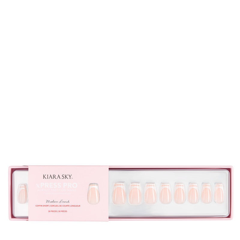 xPress Pro Press-On Nail Tips - XPCS06 Modern French Diamond Nail Supplies