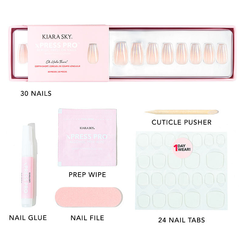 xPress Pro Press-On Nail Tips - XPCS07 Oh Holo There! Diamond Nail Supplies