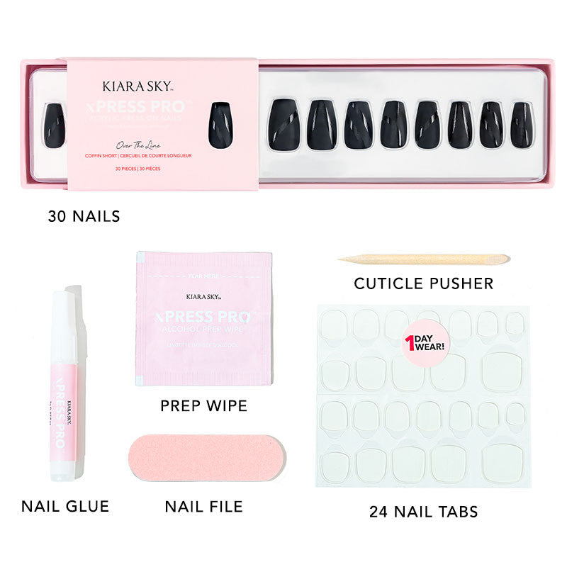 xPress Pro Press-On Nail Tips - XPCS08 Over The Line Diamond Nail Supplies