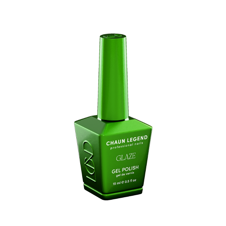 Chaun Legend Glaze Gel Polish bottle Midori Sour LGG05 Professional gel polish, 15 ml (0.5 fl oz), featured in the Glaze Collection