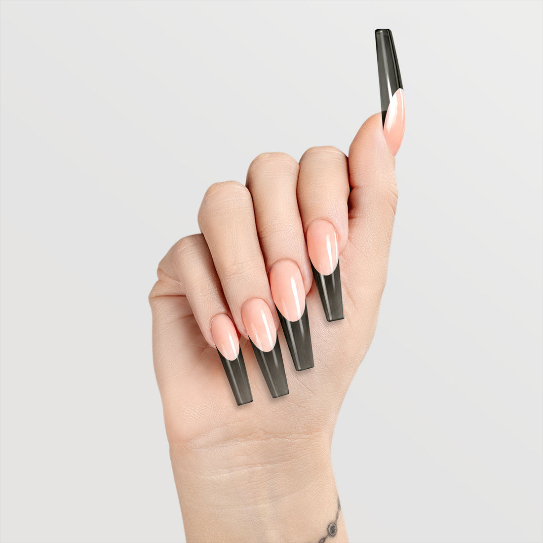 Swatch for Chaun Legend Glaze Gel Polish bottle Midnight Mezcal LGG12. Professional gel polish, 15 ml (0.5 fl oz), featured in the Glaze Collection
