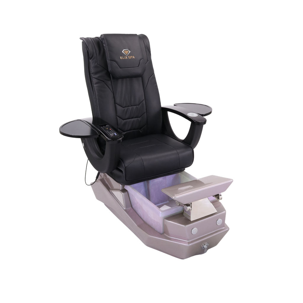 Pedicure Spa Chair - Maximus Black | Black | Grey Pedicure Chair