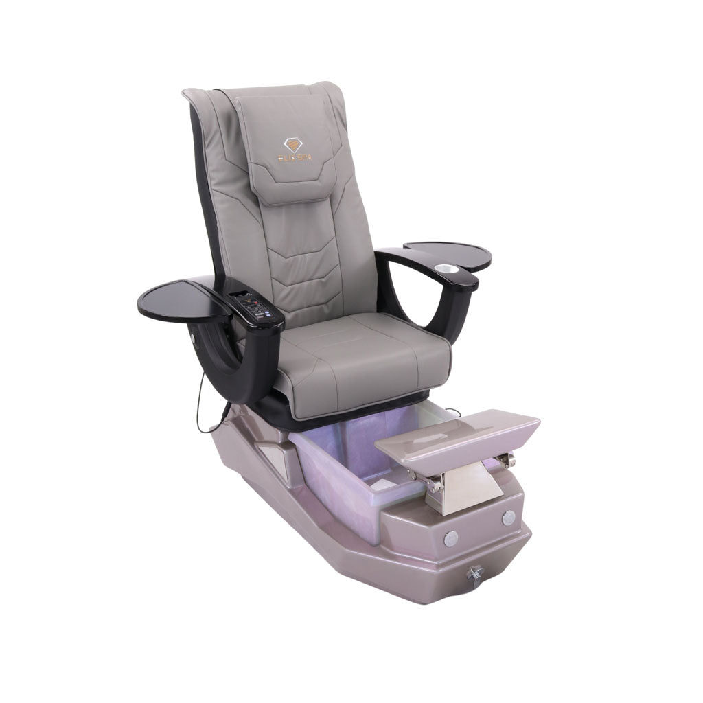 Pedicure Spa Chair - Maximus Black | Grey | Grey Pedicure Chair