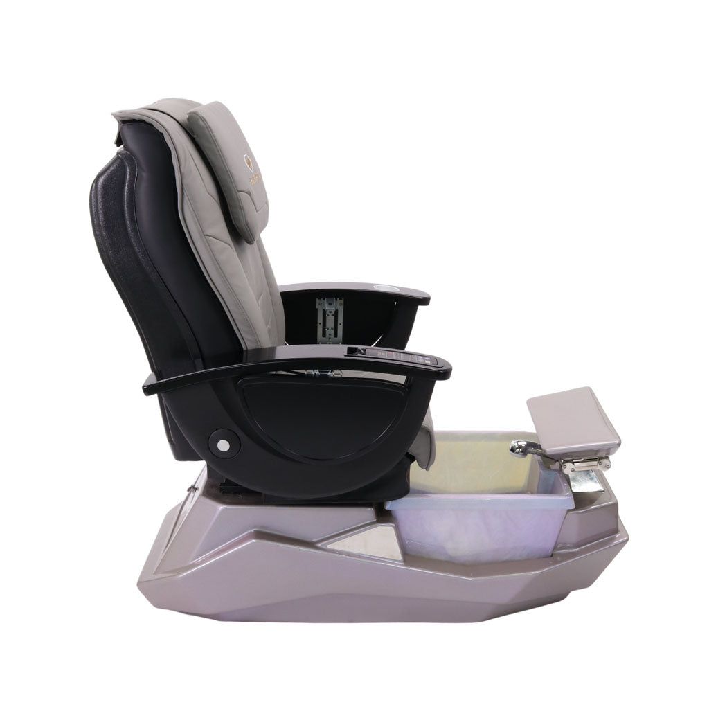 Pedicure Spa Chair - Maximus Black | Grey | Grey Pedicure Chair