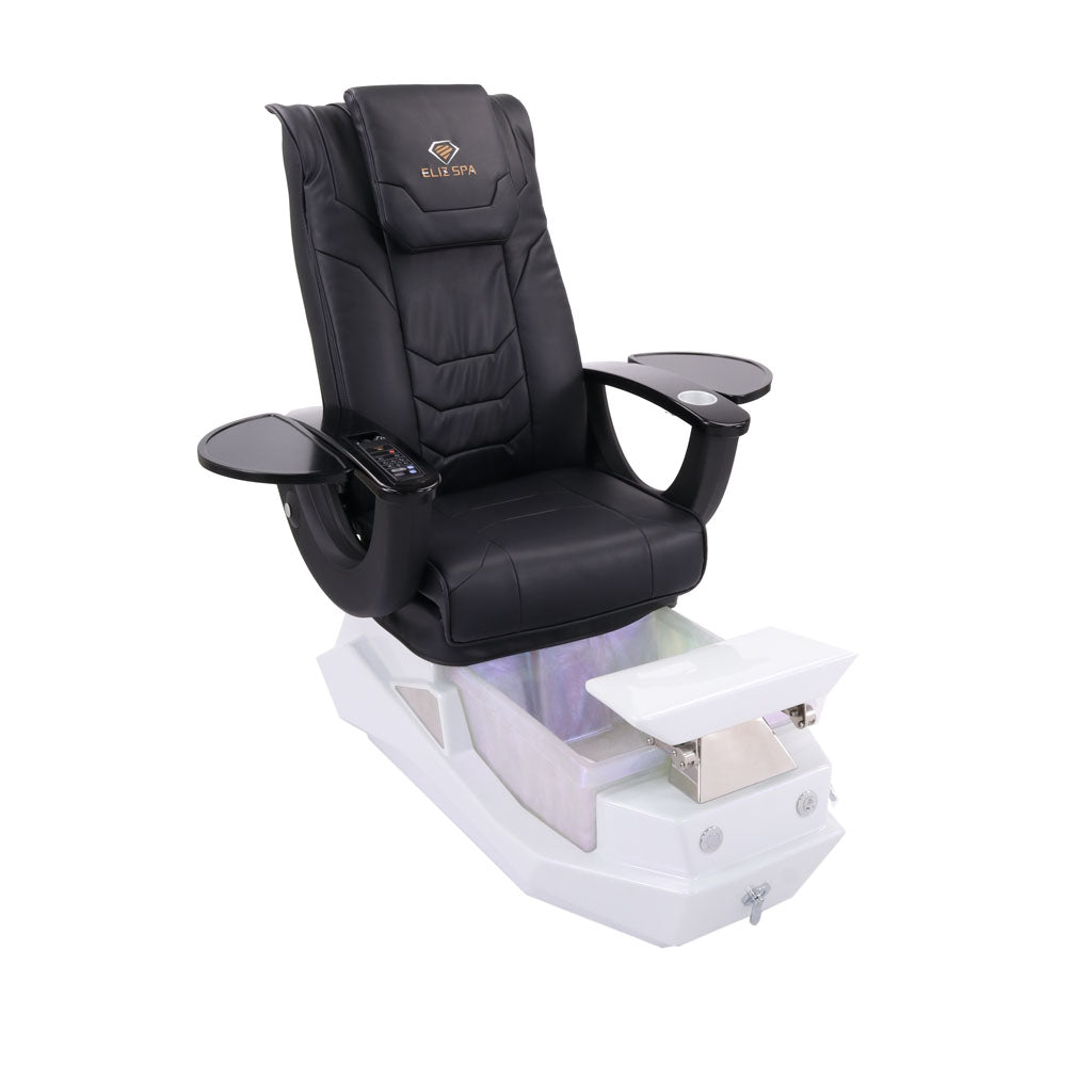 Pedicure Spa Chair - Maximus Black | Black | White Pedicure Chair