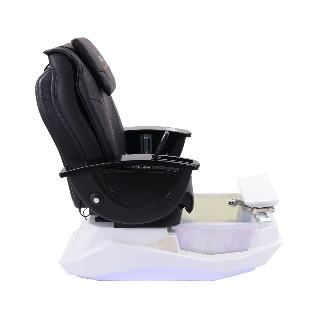 Pedicure Spa Chair - Maximus Black | Black | White Pedicure Chair