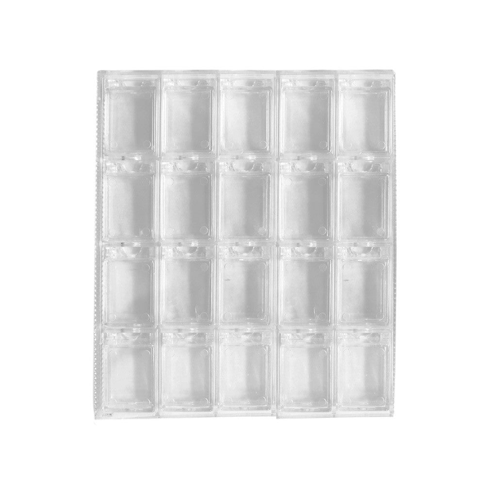 Nail Art Case Clear 20 Slots Diamond Nail Supplies